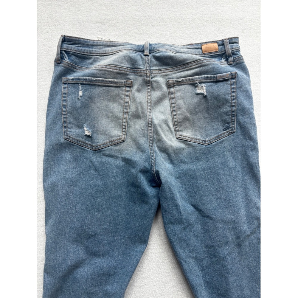 Seven7 Fashion Jean Womens 14 Blue Affirmation High Rise Distressed Straight Leg - Picture 11 of 11